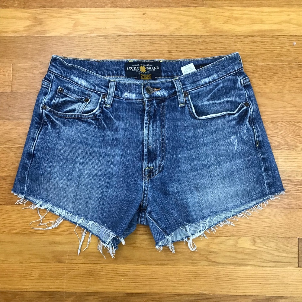 Vintage Lucky Brand Cut Off Denim Shorts Size 31